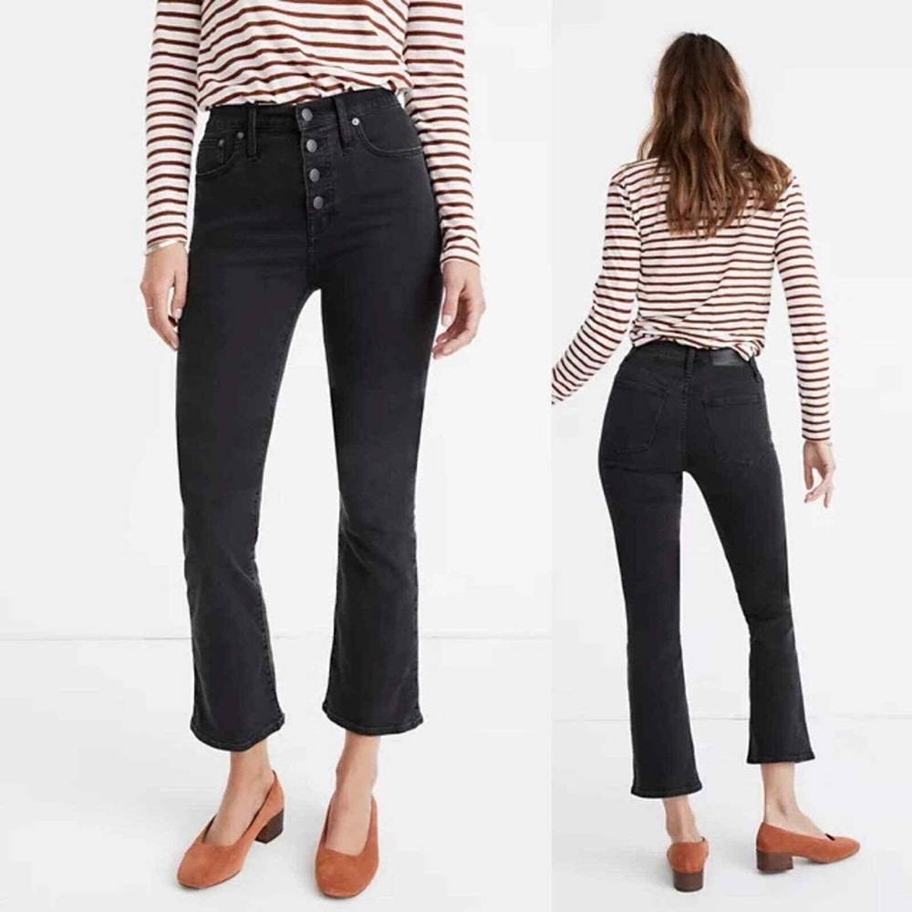 Madewell Petite Cali Boot Button-Front Ankle Jeans